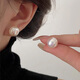 Bai Qixin Pearl Earrings S925 Silver Needle French Oblate Steamed Bun Earrings Women's Light Luxury High-end Earrings and Earrings for Your Girlfriend Oblate Steamed Bun Pearl Earrings 10mm