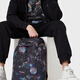 阿玛尼（Emporio Armani）星空印花大容量抽带开合 涤纶 背包双肩包 男款 黑色 黑色