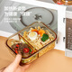 Lock Lock Glass Lunch Box Mikrowellenheizung Spezialschale Büroangestellte mit Deckel 2025 Neues Obst Bento Frischbox Amber-DA Chang San Separation 1050 ml