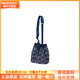MLB retro letter printing casual fashion cotton pigment bucket bag shoulder bag crossbody bag regular women's style hidden navy blue