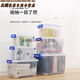 Sivir thickened transparent storage box plastic large and small car home storage box for clothes and toys multi-functional storage box transparent discount 2-piece set medium + medium