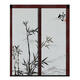 SANQIHU Puerta corredera de estilo chino Balcón Balcón Cocina Partition invisible Puerta plegable sin golpear puerta corredera A9276 Estilo gris de marco