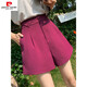 Pierre Cardin Summer Thin Casual Anzug Shorts Damen 2025 Neue hochverzögerte Schlampe A-Line Chiffon Wide-Big Hosen Black 7170 S