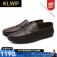 KLWP【轻奢男鞋】高档品牌夏季男士乐福鞋男皮鞋休闲潮流韩版英伦鞋 D829棕色 41