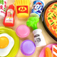 Blessing Kitchen Playing House Toys Children's Girls Simulated Food Barbecue Skewers Breakfast Dessert Bun Cooking Set 58-Piece Set-Mixed Random + BBQ Stove