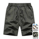 Pantalones de cinco puntos de algodón de algodón de verano de Diolef Summer Pantalones de cinco puntos sueltos Pantalones bajos grandes pantalones cortos grandes de verano Mid Pants Men's Beach Shorts Men 6621 Naranja Red XL (120-135Jin [Jin equivale a 0.5 kg])