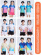 Xiyicaine Kinderbadminton Uniform Custom Tischtennis Anzug Mädchen Sportswear Girls Kleidung Schnell trocknen Trainingsanzug Rock 3879b Königsblau + 3618-1 Schwarz Blau XS