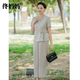 TULX Tong Mother's Women's Wear Mother's Day Mother's Summer Short Sleeve Suit Fashionable Small Shirt Middle-aged Women's Wear Two-Piece Set 761 Silver Gray XL (90Jin[Jin is equal to 0.5 kg]-105Jin[Jin is equal to 0.5 kg])