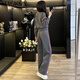 Magiopy International Luxury High-End-Marke Europäische Modemarke Casual Sports Set 2025 Springstil Mode Buchstaben Grau graues zweiteiliger Set (100jin [Jin Equals 0,5 kg]))