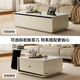 Lin's Home White TV Cabinet Living Room 2025 New Household Floor-standing Rock Coffee Table Combination Small Apartment RI1M-A