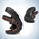 Fat donglai dl même sandales pour les hommes en été 2025 Nouveau à double usage décontracté, portez en cuir authentique Sole Sole d'âge moyen 12129 Black 38 Men __ First Cose Cowhide