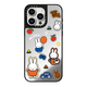 Red Apple (RED APPLE) adapted to CASE joint Miffy Rabbit Katie Apple 16promax mobile phone case iphone15 mirror protective case 14pro magnetic MagSafe acrylic 13 cute card CASE [CS15259 Miffy Bear] upgraded version white frame