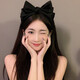 Oversized bow headband for women, high-end Internet celebrity face wash hairband, simple and versatile outdoor hairband, black bow headband