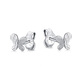 Jinzhizun (3DG Jewelery) exquisite and chic platinum earrings three-cent sweet butterfly pt950 earrings as a gift for your girlfriend. Priced by gram. Total weight 1.07 grams (with jewelry gift box)