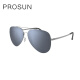 Gafas de sol de baosheng nuevos hombres y mujeres espejo sapo sapo simple espejo polarizador simple aleación de memoria PS7027-7029 PS7029C19_Titanium Black_lens Gray__Fit para la cara