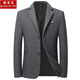NJSKAKW suit men's middle-aged and young men's small suit tops for spring and autumn suit casual jacket slim fit plaid single thin 866 houndstooth-khaki M 170/88A Recommended 80-110Jin [Jin equals 0.5 kg]
