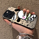 波沃姆 可爱帕恰狗适用苹果16promax手机壳新款iphone14保护套苹果13全包12防摔11彩银软壳男女款 IMD彩银-黑-LU3899比耶帕恰狗 iPhone 15 Pro