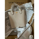 LONGCHAMP pure17 cowhide snap button opening and closing bucket bag handbag small official genuine product evaluation reimbursement shipping fee