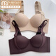Modal 2025 Nuevo ropa interior de media taza de doble bola para mujeres con senos pequeños reunidos para mostrar un sujetador anti-sagging de gran ajuste para mujeres. Champagne + Color de champán/* Descuento Dos piezas s [32/70AB] Tipo de ajuste de elevación