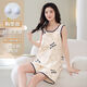 Jianman comes with chest pad vest shorts pajamas for women in summer loose large-size sleeveless two-piece home clothing fashion suit FY9856 M Recommended 80-100Jin [Jin equals 0.5 kg]