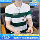 
Bolomido luxury international high-end brand new knitted ice silk short-sleeved men's summer new fashion brand slim high-end round neck 1518 khaki M