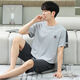 
Hengyuanxiang 2025 new pajamas men's summer short-sleeved shorts pure cotton thin large size fat plus larger pullover home clothing XM6906A short-sleeved shorts suit Men's L 100-125Jin [Jin equals 0.5 kg]