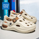 Jeanswest Hole Schuhe Herren Sommer Sandalen Männer tragen lässige Sportsporty Strand Sandalen Reis Brown 42/43