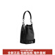 Coach bucket13 cordon scellé scelled sac poignée épaule sac crossbody sac mini-argent en argent en argent de base de la femme noire (sac + sac à poussière)