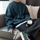 KAZUKI KURAISHI KURAISHI Trendy Brand Soft Glutinous Sweater Men's Autumn and Winter 2025 New Japanese Retro Lazy Style Knitted Sweater Apricot Color XL 130-150Jin [Jin equals 0.5 kg]