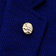 Cijia Herren Brosche Anzug Brosche mechanische Gold/Silber -Gold -Pin -Anzug Punk Korsett Schnalle Silber Bewegung Brosche + Manschettenknall -Set