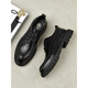 Belle step series brand off-size leather shoes for men new autumn and winter breathable business formal casual men's British style commuting increased black 7710 four seasons 37 standard leather shoe size
