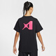 Nike (NIKE) AJA Women's Loose Short Sleeve T-Shirt Summer New Pure Cotton Half Sleeve Official NIKE HQ1697 010 Black L