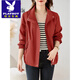 
Playboy (PLAYBOY) Women's Casual Short Jacket 2025 Spring and Autumn New Small Middle-aged Mother Loose and Fashionable Short Trench Coat Khaki M Suitable (90-115Jin [Jin equals 0.5 kg])