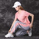
Hongxinger quick-drying fashion running sports suit for women in summer 2024 new short-sleeved trousers ice silk running casual 826 red [pure cotton short-sleeved pants + cropped pants] M[80-95Jin[Jin equals 0.5 kg]]