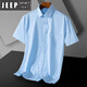 Jeep Spirit Daddy Sommer Kurzarmshemd Top 2025 Neues lässiges Lose-Hemd-Shirt Daddy Kurzärmler Kleidung DX6630 38 (Gewicht von -120 Jin [Jin ist gleich 0,5 kg])
