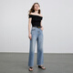 
Three Color 2025 Summer New Laiser Jeans Straight Pants Loose Casual Pants Women Blue S 155/62A