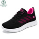 Woodpecker shoes for women 2025 casual soft sole comfortable non-slip sports shoes breathable single shoes flying mesh shoes running shoes for women G-H831 black 40
