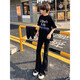 Digada Black Cleanfit Jeans Spring and Automne Summer Summer New Thin Style Micro-Flare Vibe American High Street Scimitar Pants DFFS-701 Black L