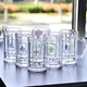 Yonghuan tempered glass cup with handle chess and card room teahouse special mahjong tea cup for home use high temperature resistance and fall resistance beer tempered 380ml tube 15689 total six