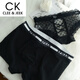 Clee/Jeek schwarz ein Mann eine weibliche weibliche baumwolleis ice seide reine durchscheinende Briefs Bänder Geschenk Set 6628 Paar ein Mann eine Frau m Frauen l