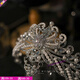 Lzjv élégant et magnifique européen et américain rétro mariée couronne de mariée robe de mariée couronne et coiffure maquillage accessoires de cheveux d'anniversaire