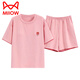 猫人（MiiOW）2025年新款睡衣女夏季爆款纯棉短袖甜美休闲运动家居服套装 Z9854 M 【建议80-100斤穿】