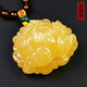Amber School, one thing, one picture, one certificate, beeswax pendant, women's necklace, natural amber carved peony flower, women's pendant, 8.99 g, 33*30*16 mm