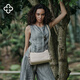 CASSILE Cassole women's bag tote bag 2025 real deer leather commuting light luxury crossbody bag birthday gift milkshake white