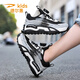 Chaussures de sport pour enfants Delhui 2025 Single Single Net Rotary Rotary Buckle Chaussures pour enfants pour garçons et filles chaussures de course légères pour chaussures pour enfants pour les enfants noirs 9929 [Net Single Summer] Taille 28 [Longueur de chaussure 17,7 cm]