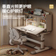 Tabla de estudio infantil de recuerdo alumno para la mesa de escritura para el hogar de los estudiantes de la escuela primaria para la mesa especial de la tarea infantil para la mesa de elevación y la silla creative Home Pro Gray + Sky Curtain Bookshelf + Back Chase Chase Chase