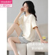 Modal women's pajamas for women in summer pure cotton soft skin-friendly shorts simple casual girls can wear home clothes outside 719 XL 115-135Jin [Jin equals 0.5 kg]
