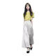 Pantalones casuales de Danzhuna Summer de mujeres 2025 Nuevo traje de moda Temperamento Temperamento estilo francés Pantalones largos de piernas largas 9719 Amarillo + Pantalones de albaricoque M