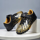 Chaussures de football pour enfants velcro chaussures d'entraînement respirant tf ongles brisés garçons falcon 25 compétition de pelouse spécial 6199 Black Gold 32