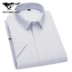 Sieben Wolfs 2025 Sommer Herren-No-Lösungs-Kurzärmel-Shirt mittleren Alters im mittleren Alter Profi Kleidung Fashion Comfort High-End-Baumwoll-Shirt DX6629 45